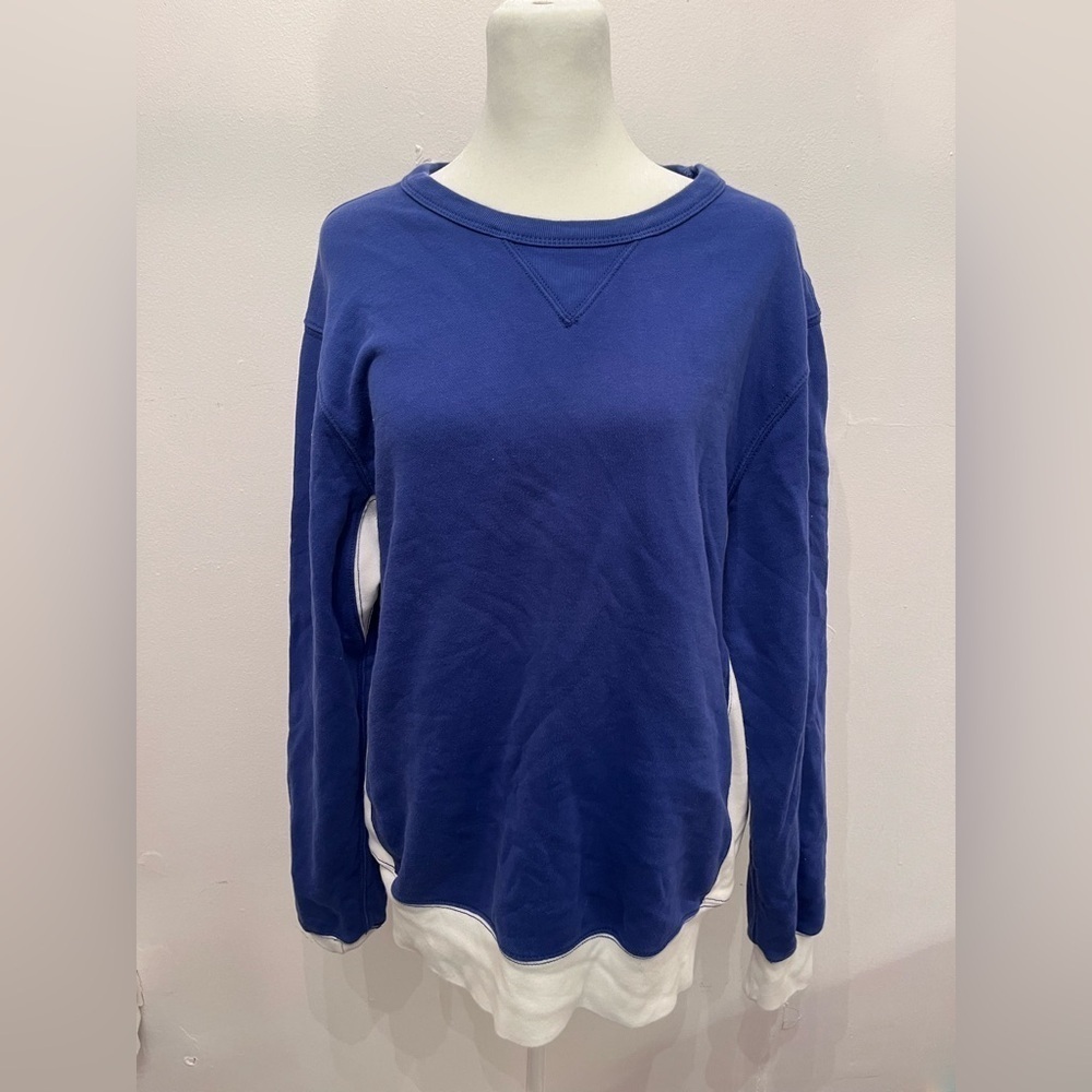 Vintage Wallace & Barnes Royal Blue/White Sweatshirt Size Large Men